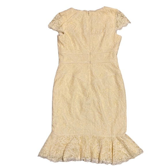 Nue by Shani Trumpet Cap Sleeve Lace Midi Dress - Picture 4 of 10